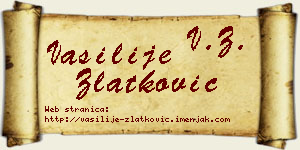 Vasilije Zlatković vizit kartica
